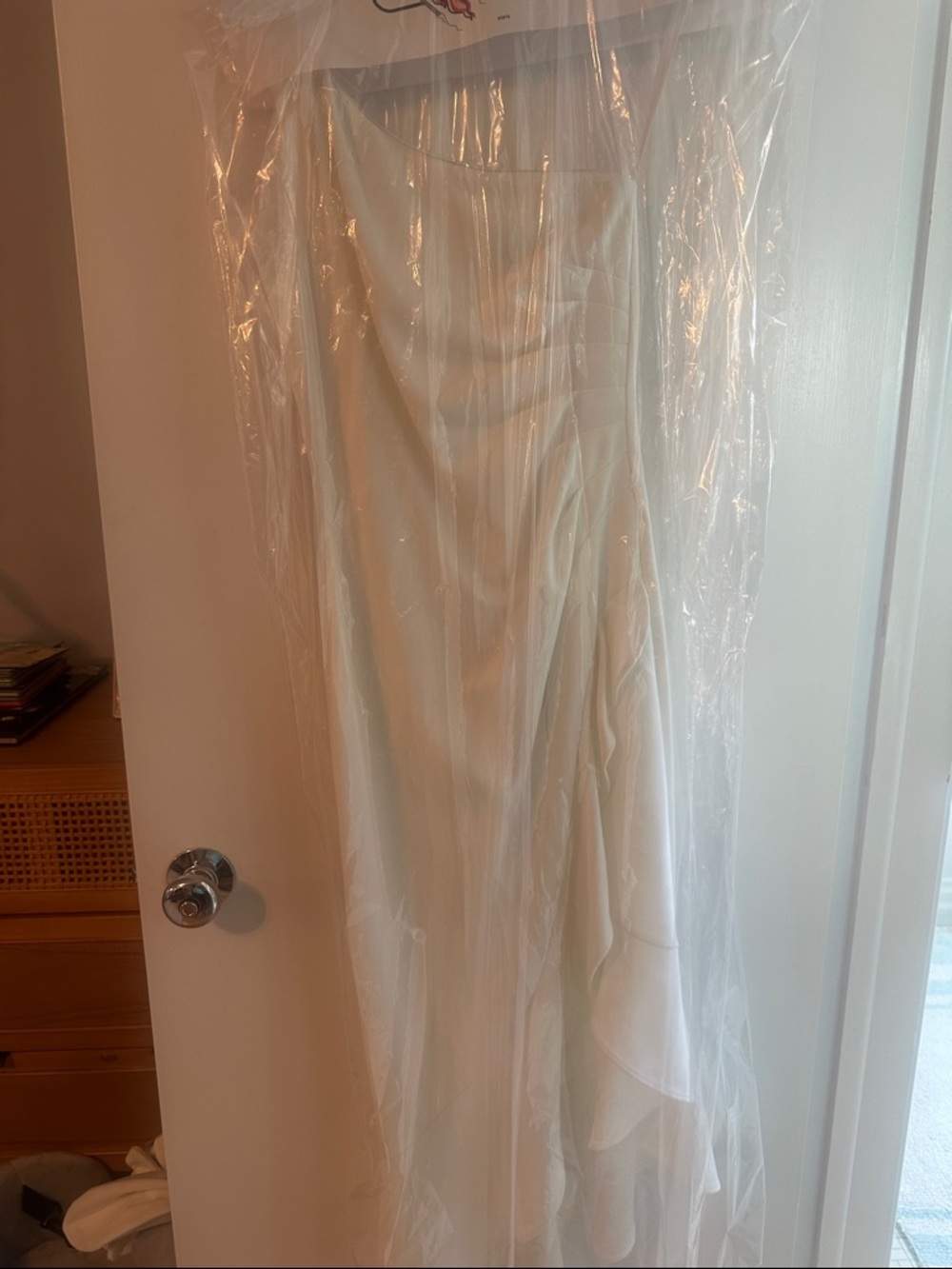 Aqua Formal One Shoulder White Dress